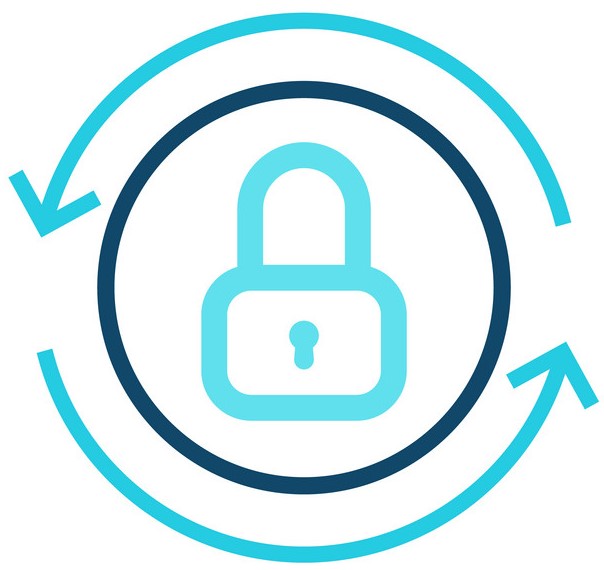 secure access vector icon on white